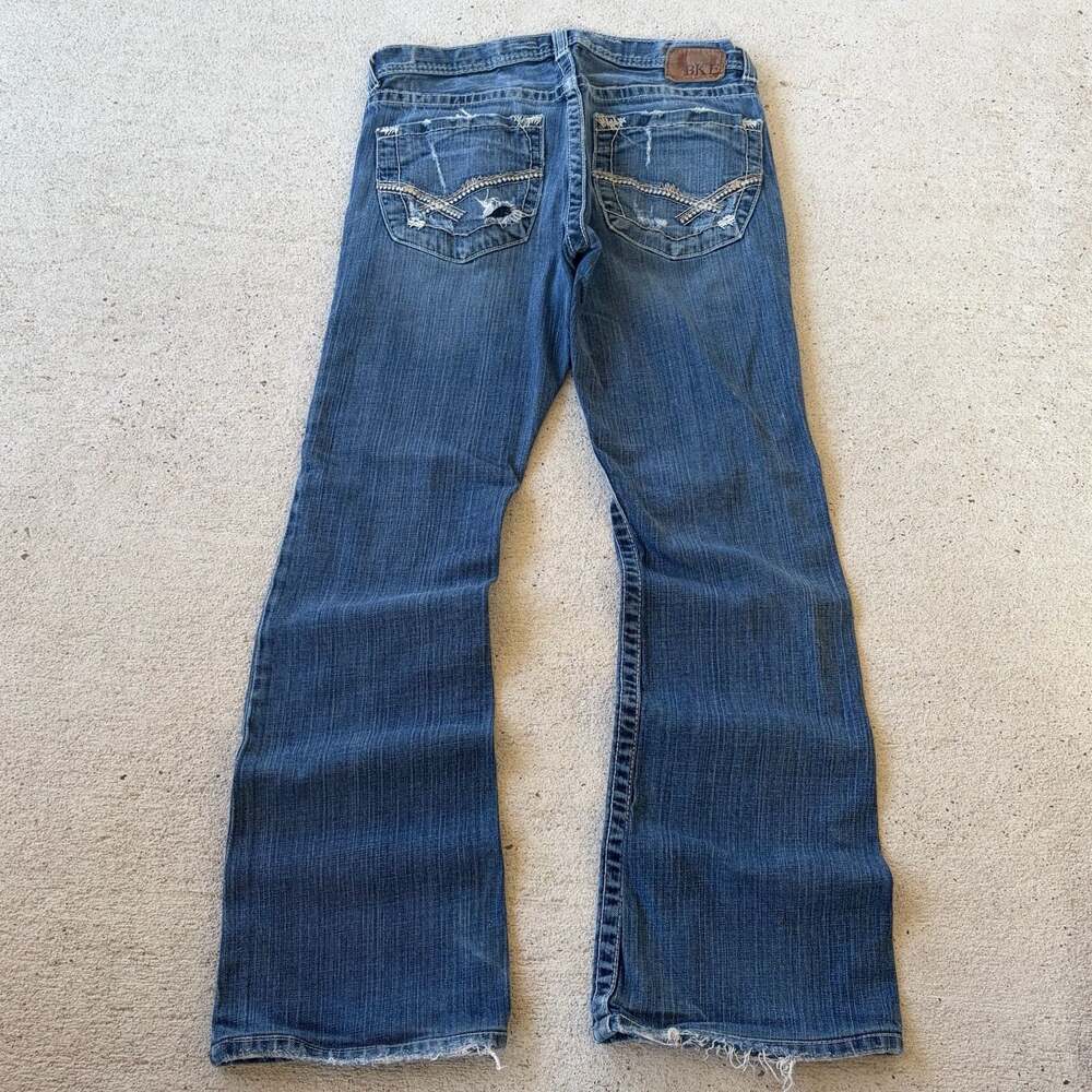 BKE Fulton Distressed Boot Cut Jeans Size 30x28